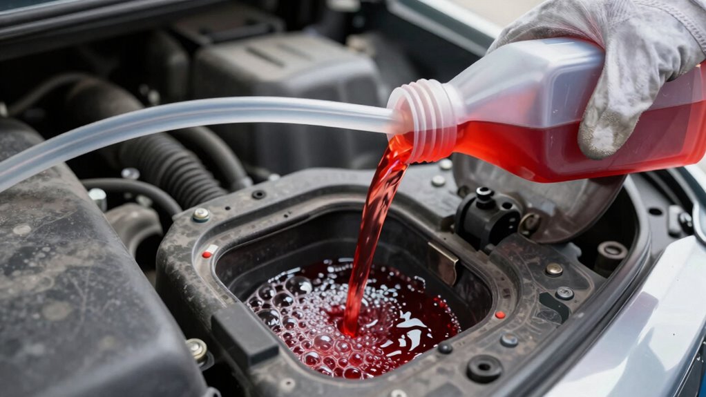 air entrapment during fluid replacement