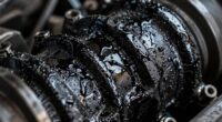 black oil indicates engine issues