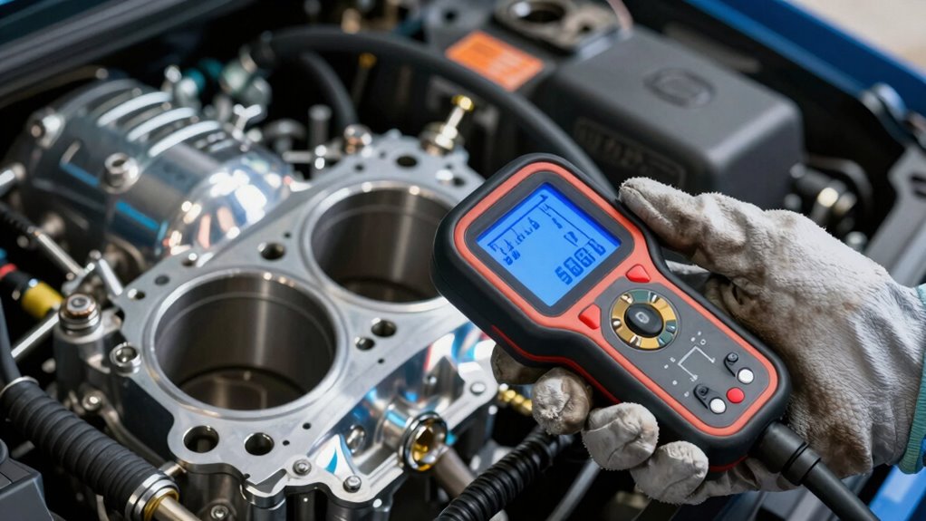 engine diagnostics through leakdown