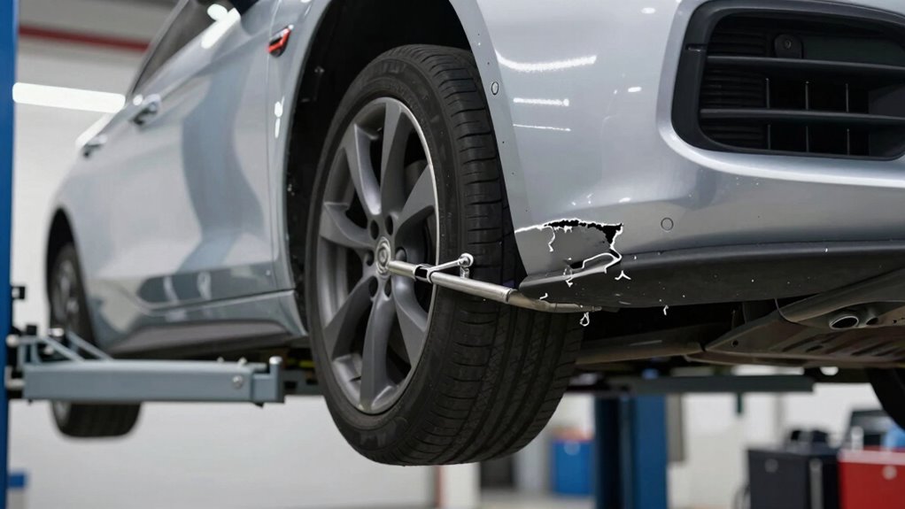 incorrect jacking point placement