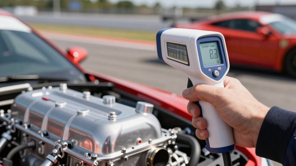 monitor oil temperature safely