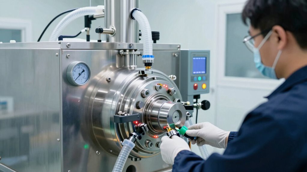 monitor pressure and equipment