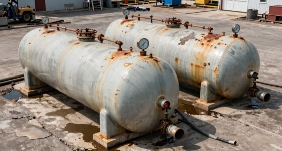 overfilled oil drain tanks