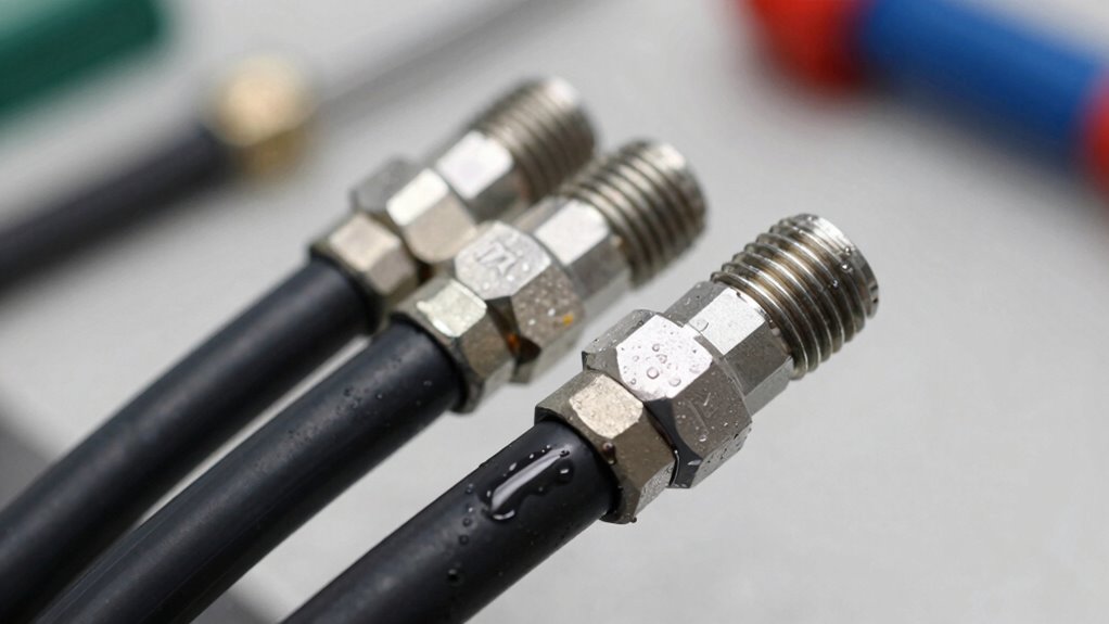 prepare fittings and hoses