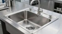 top stainless steel shop sinks