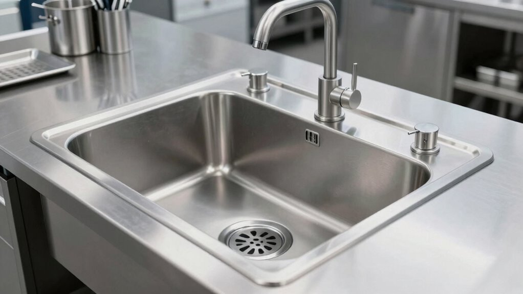 top stainless steel shop sinks