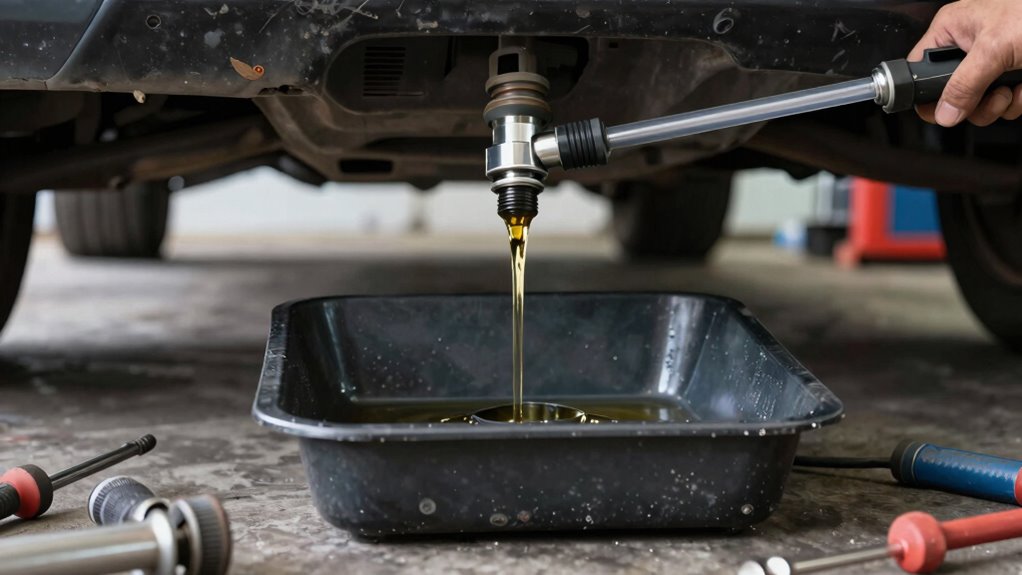 use catch pans and extension