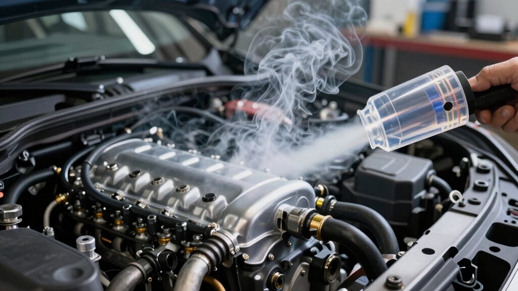 using smoke for leak detection