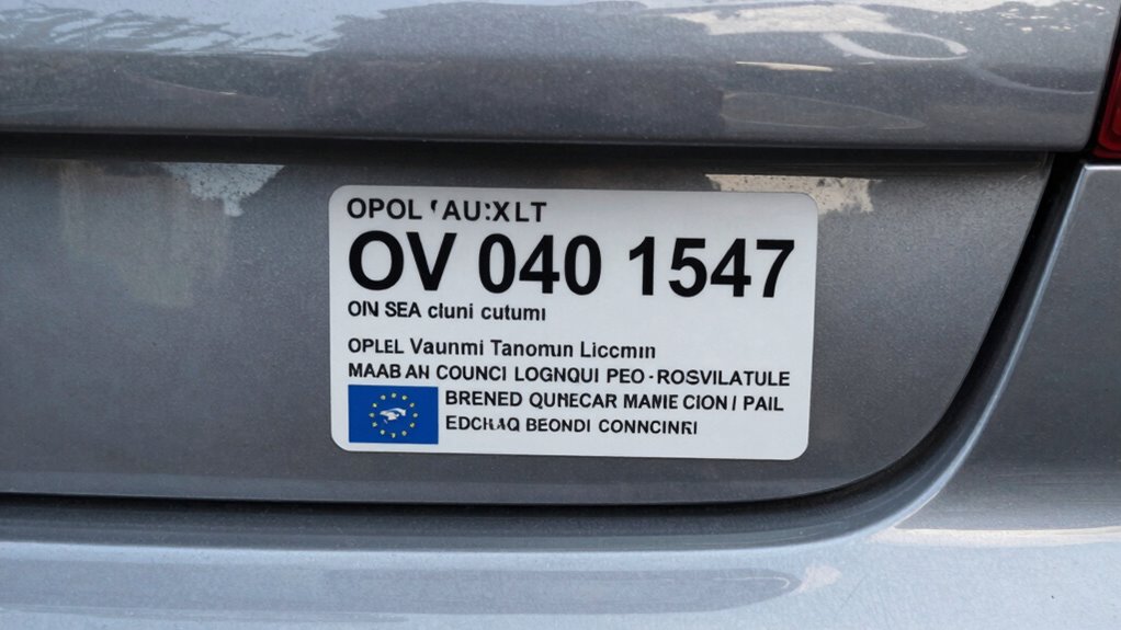 vehicle label specification details